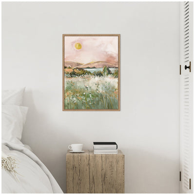 Sylvie Neutral Landscape 02 Framed Canvas by Annie Quigley