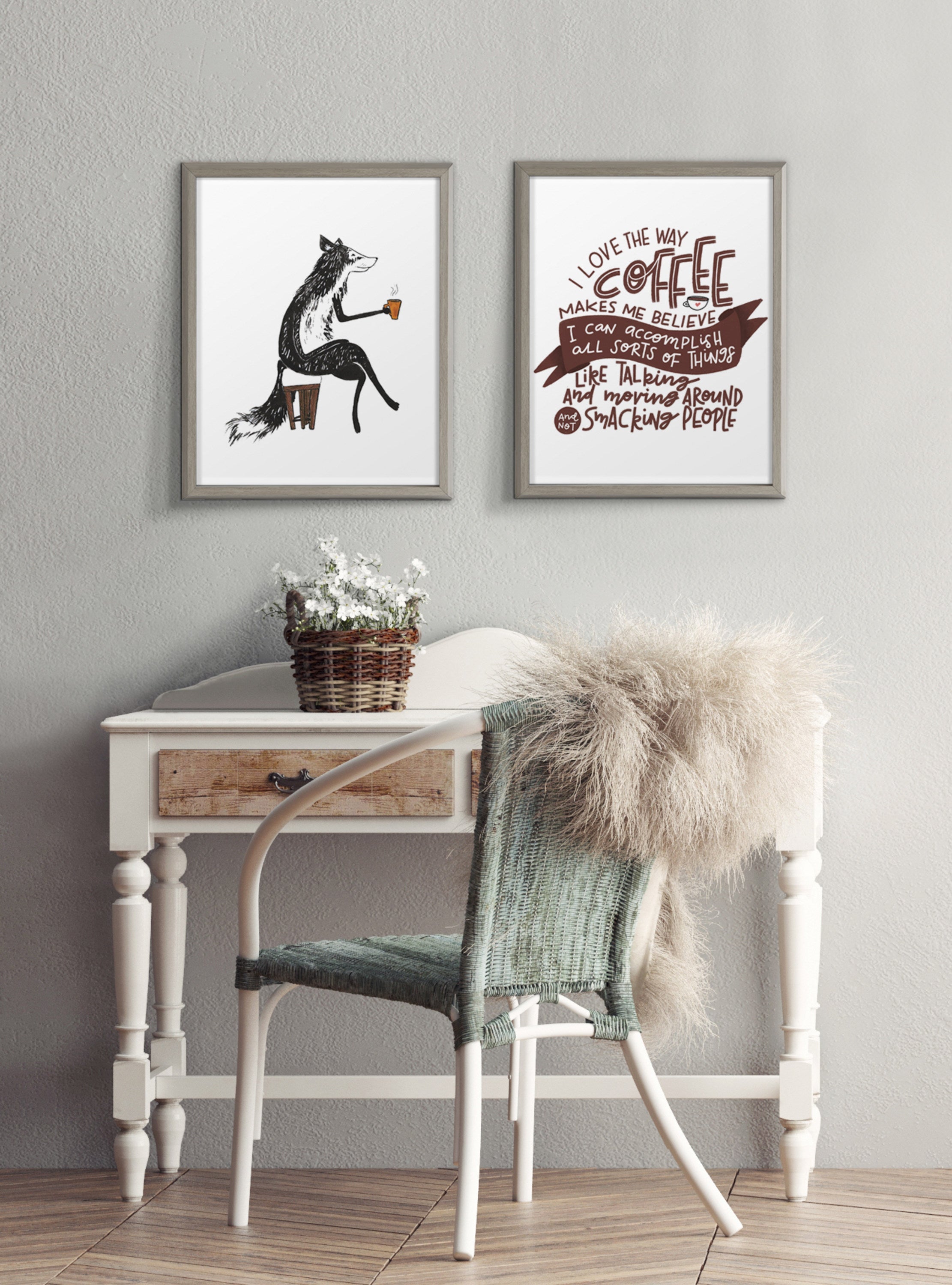 Blake Fox Orange Coffee Cup Framed Printed Glass by Viola Kreczmer by kateandlaurel - product image 7 for Resin Society