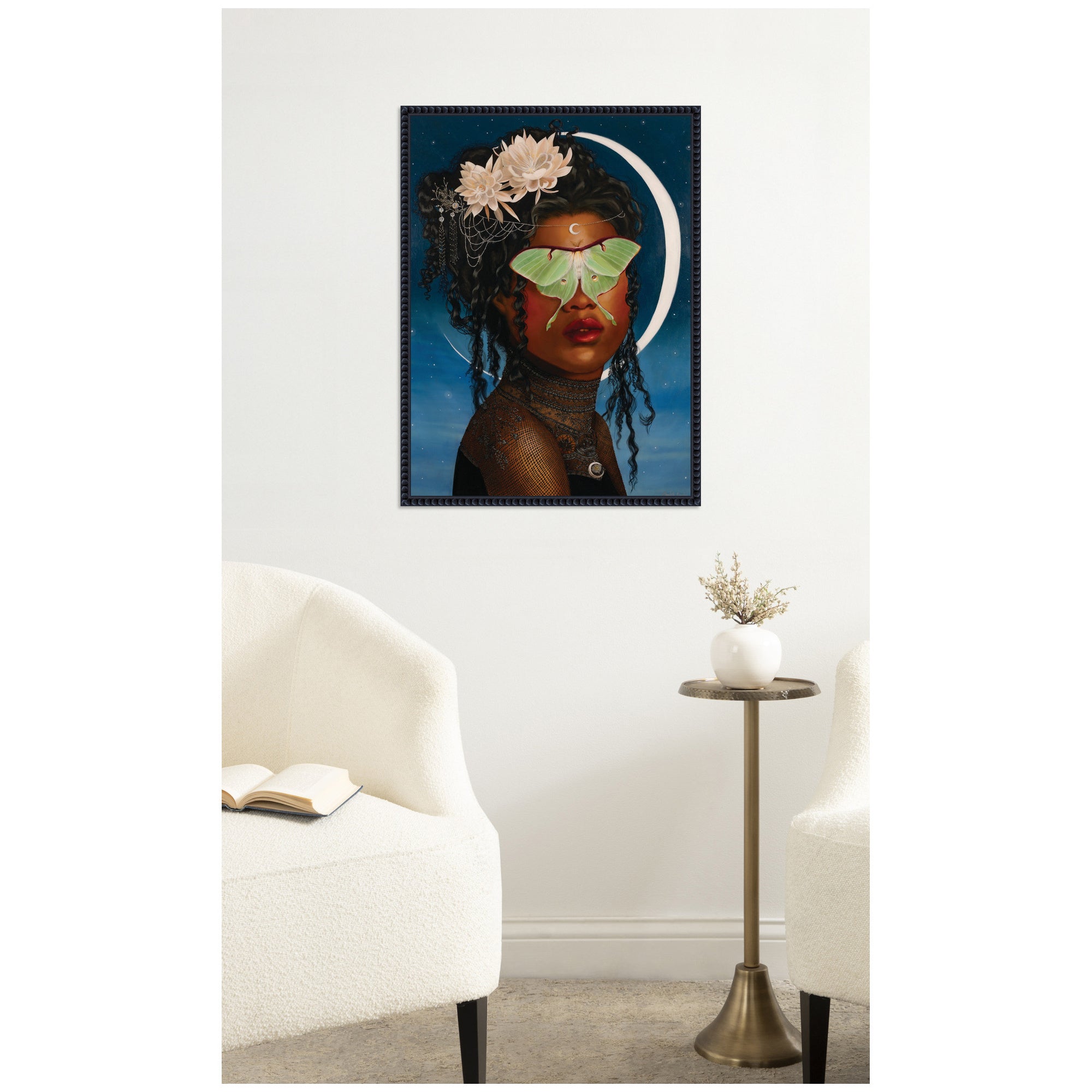 Luna Ascending by Charlotte Brindley Framed Canvas Wall Art Print