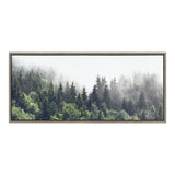 Sylvie Lush Green Forest On A Foggy Day Framed Canvas