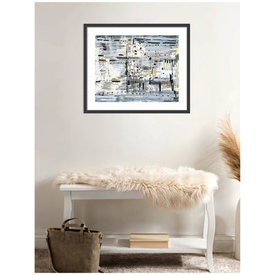 Framed Art Brooklyn Bridge Horizontal by Leah Nadeau