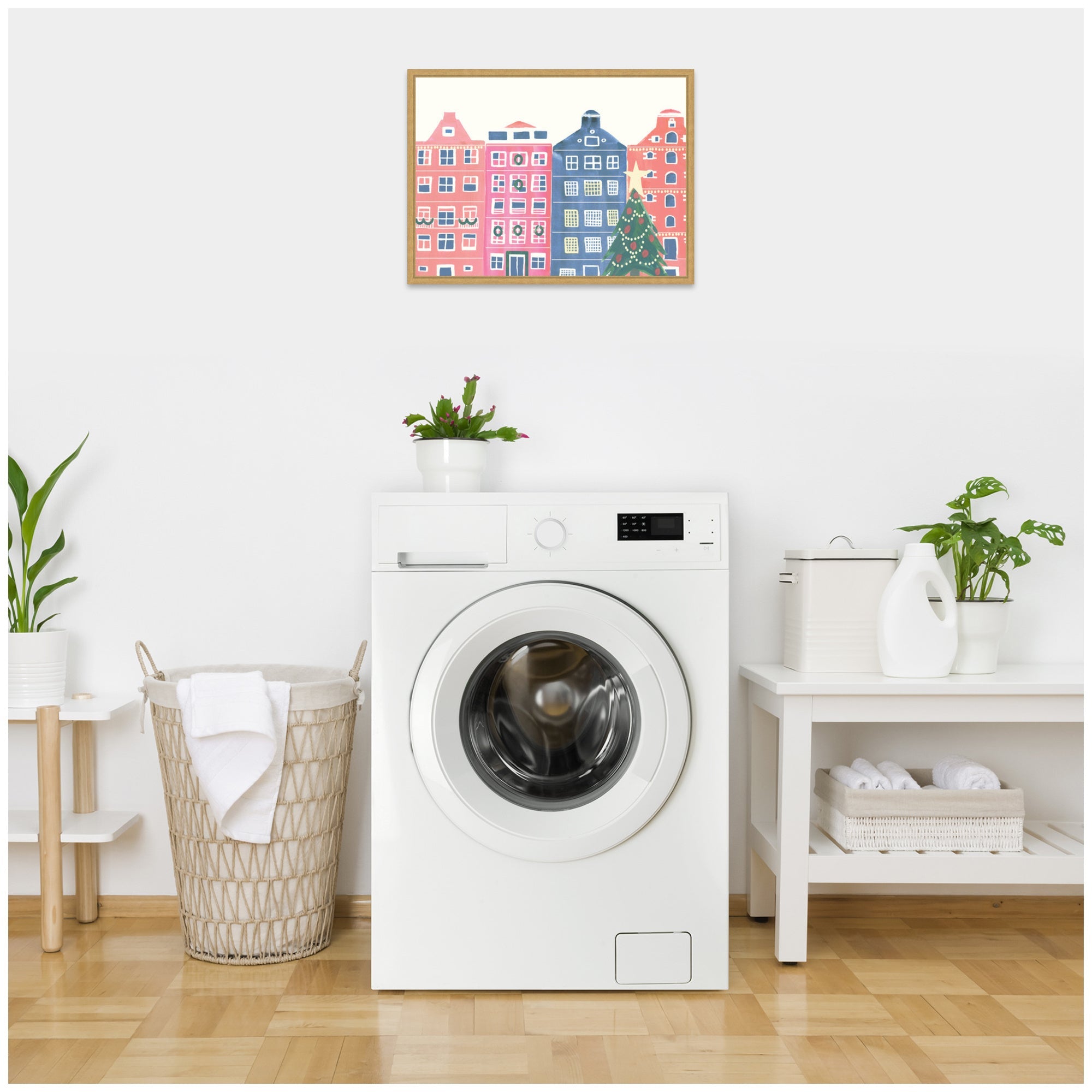 Sylvie Framed Canvas Festive Home by Teju Reval