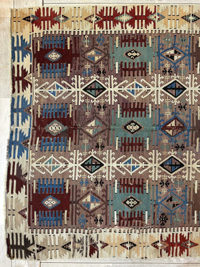 Reyhanli Anatolian 19th C Antique One Of A Kind Kilim Rug 5’ x 8’3” by Rugistan - product image 18 for Resin Society