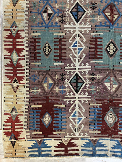 Reyhanli Anatolian 19th C Antique One Of A Kind Kilim Rug 5’ x 8’3” by Rugistan - product image 2 for Resin Society