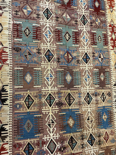 Reyhanli Anatolian 19th C Antique One Of A Kind Kilim Rug 5’ x 8’3” by Rugistan - product image 4 for Resin Society