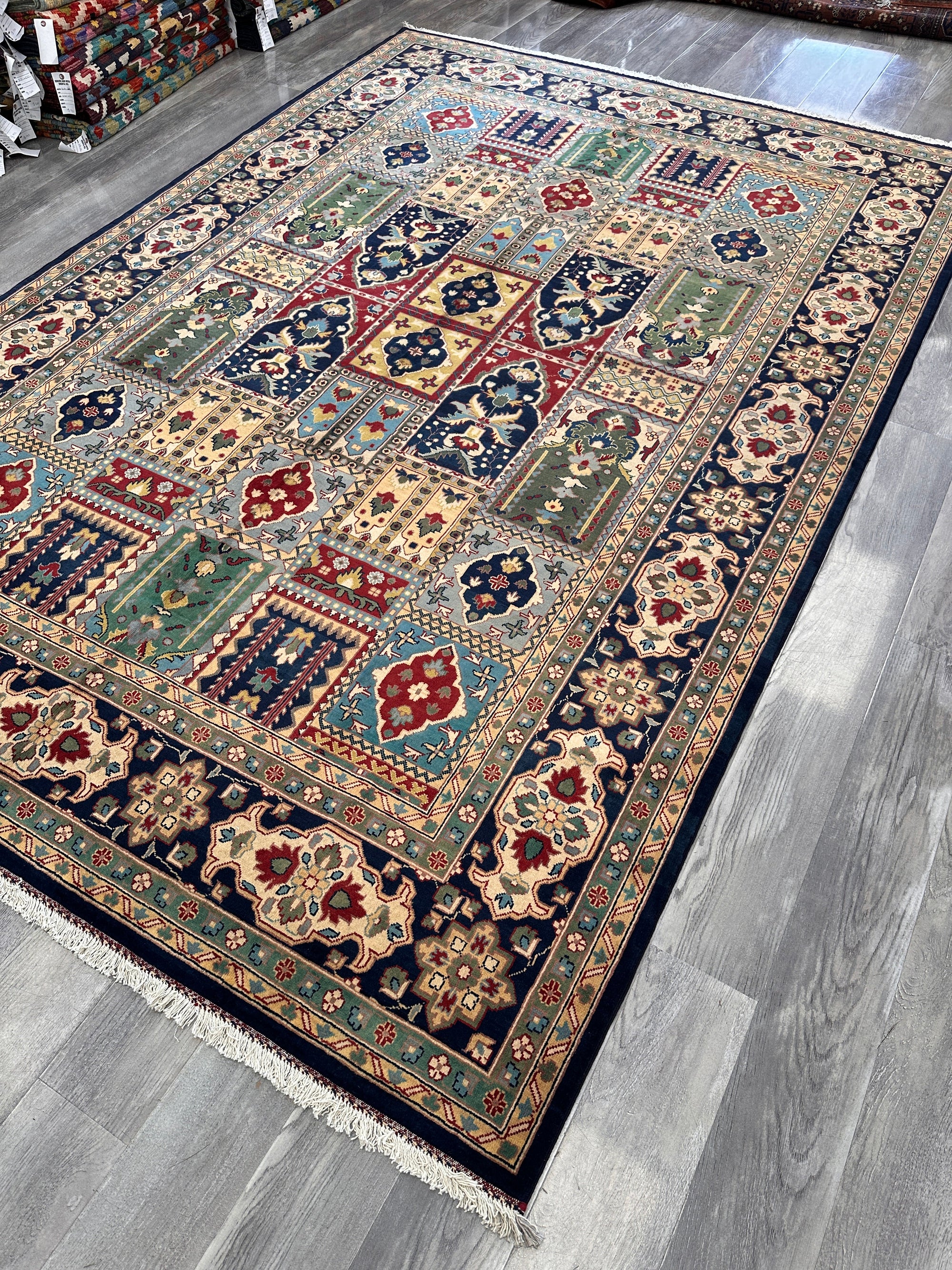 Hand-Knotted Afghani Bakhtiari Garden Rug by Rugistan - product image 4 for Resin Society