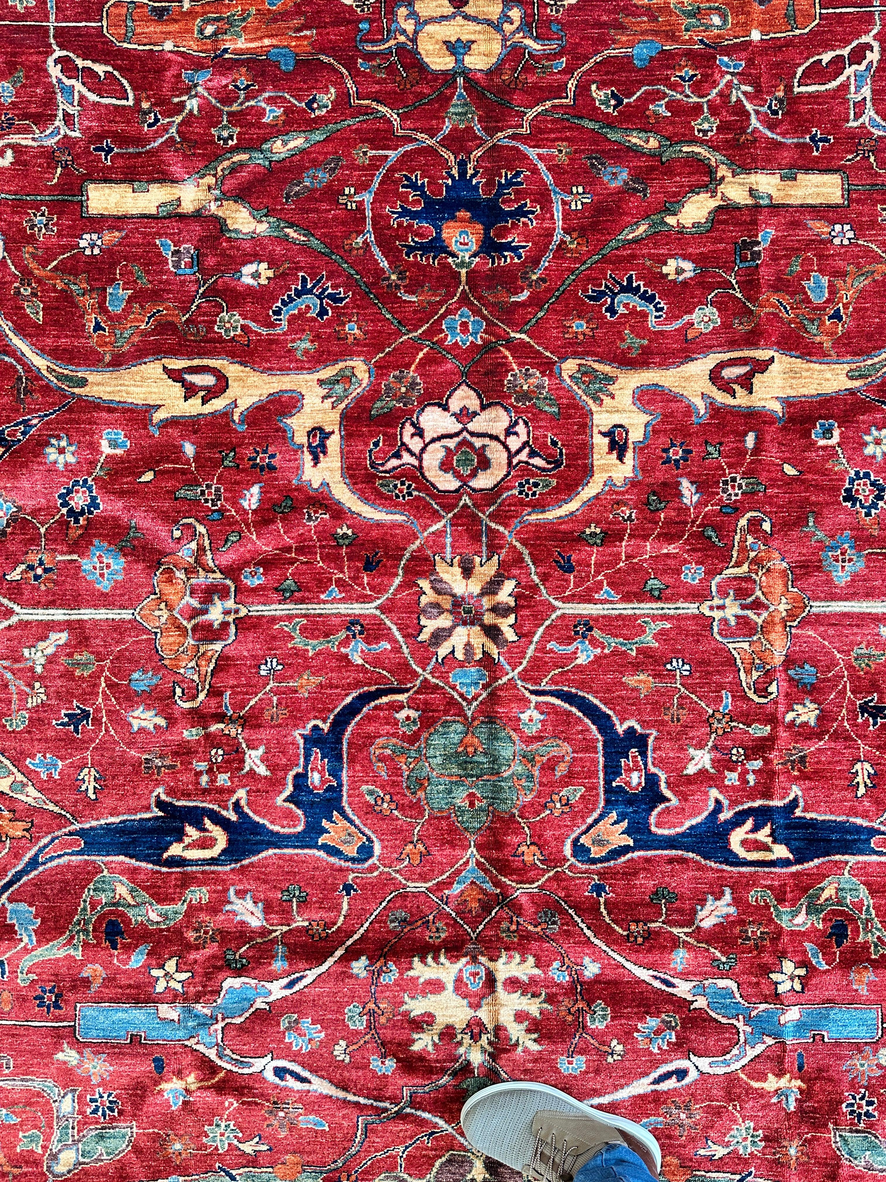 Hand-Knotted Afghani Bidjar Wool Rug – 9’x12’6” – Intricate Geometric & by Rugistan - product image 5 for Resin Society