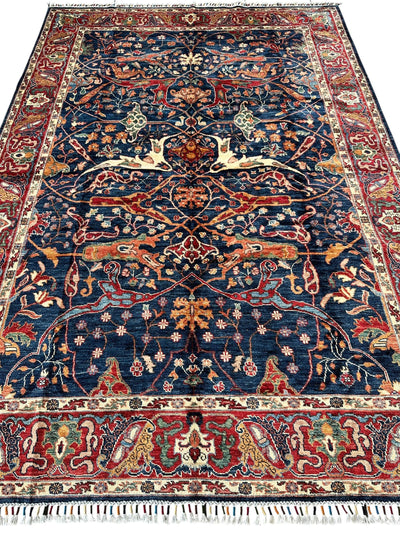 Hand-Knotted Afghani Bidjar Ghazni Wool Rug – 6'7" x 9'10" – Elegant by Rugistan - product image 3 for Resin Society