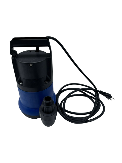 RevX Cold Plunge Drain Pump with hose attachments on a white background