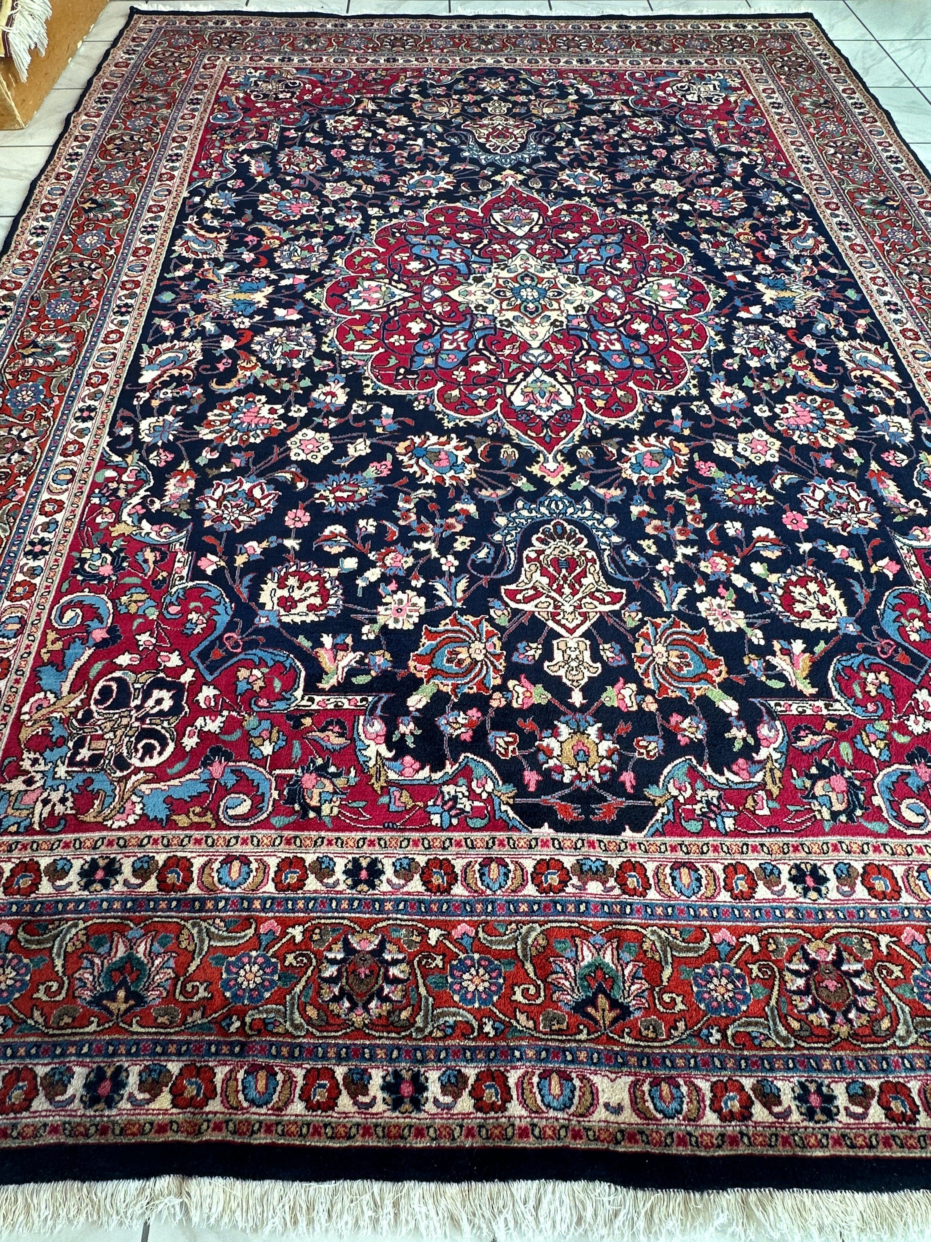 Persian Mashhad Hand Knotted Wool Area Rug 9’9” x 13’3” by Rugistan - product image 5 for Resin Society