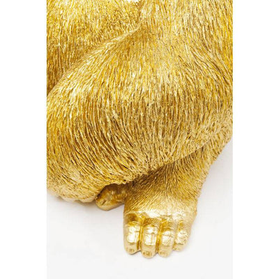 Deco Figurine Monkey Gorilla Side XL Gold 76cm
