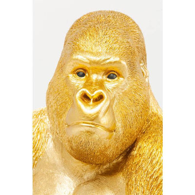 Deco Figurine Monkey Gorilla Side XL Gold 76cm