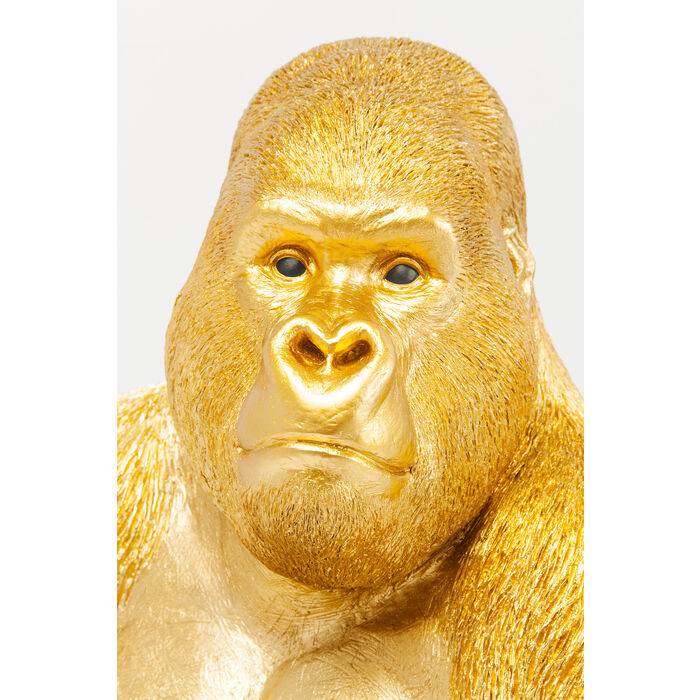 Deco Figurine Monkey Gorilla Side XL Gold 76cm