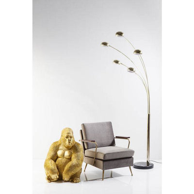 Deco Figurine Monkey Gorilla Side XL Gold 76cm