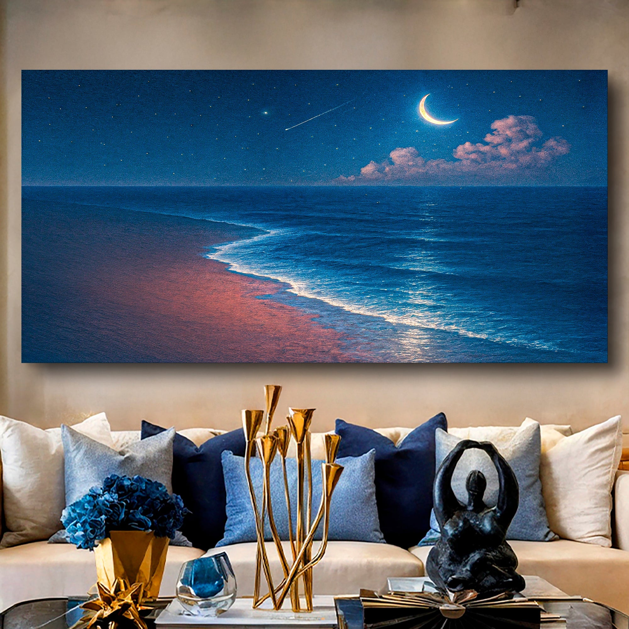 Beach Shoreline Coastal Wall Art V by Tailored Canvases - main product image for Resin Society