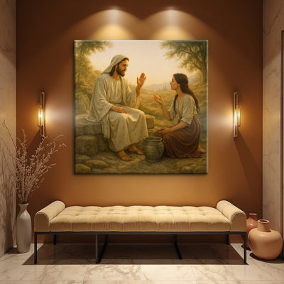 Samaritan at the Well Faith Wall Art II by Tailored Canvases - main product image for Resin Society