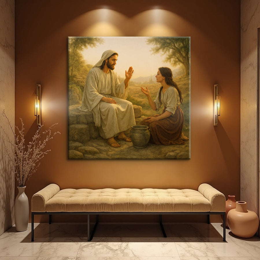 Samaritan at the Well Faith Wall Art II by Tailored Canvases - main product image for Resin Society