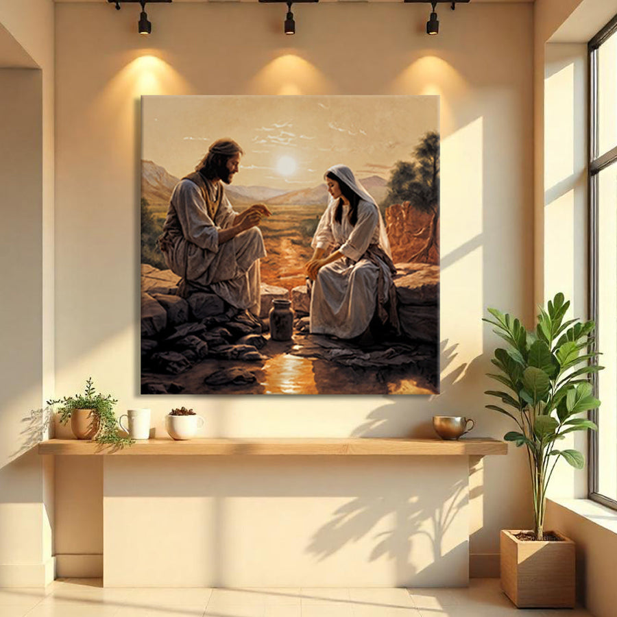 Samaritan at the Well Faith Wall Art III by Tailored Canvases - main product image for Resin Society