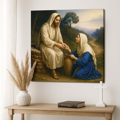Samaritan at the Well Faith Wall Art by Tailored Canvases - main product image for Resin Society