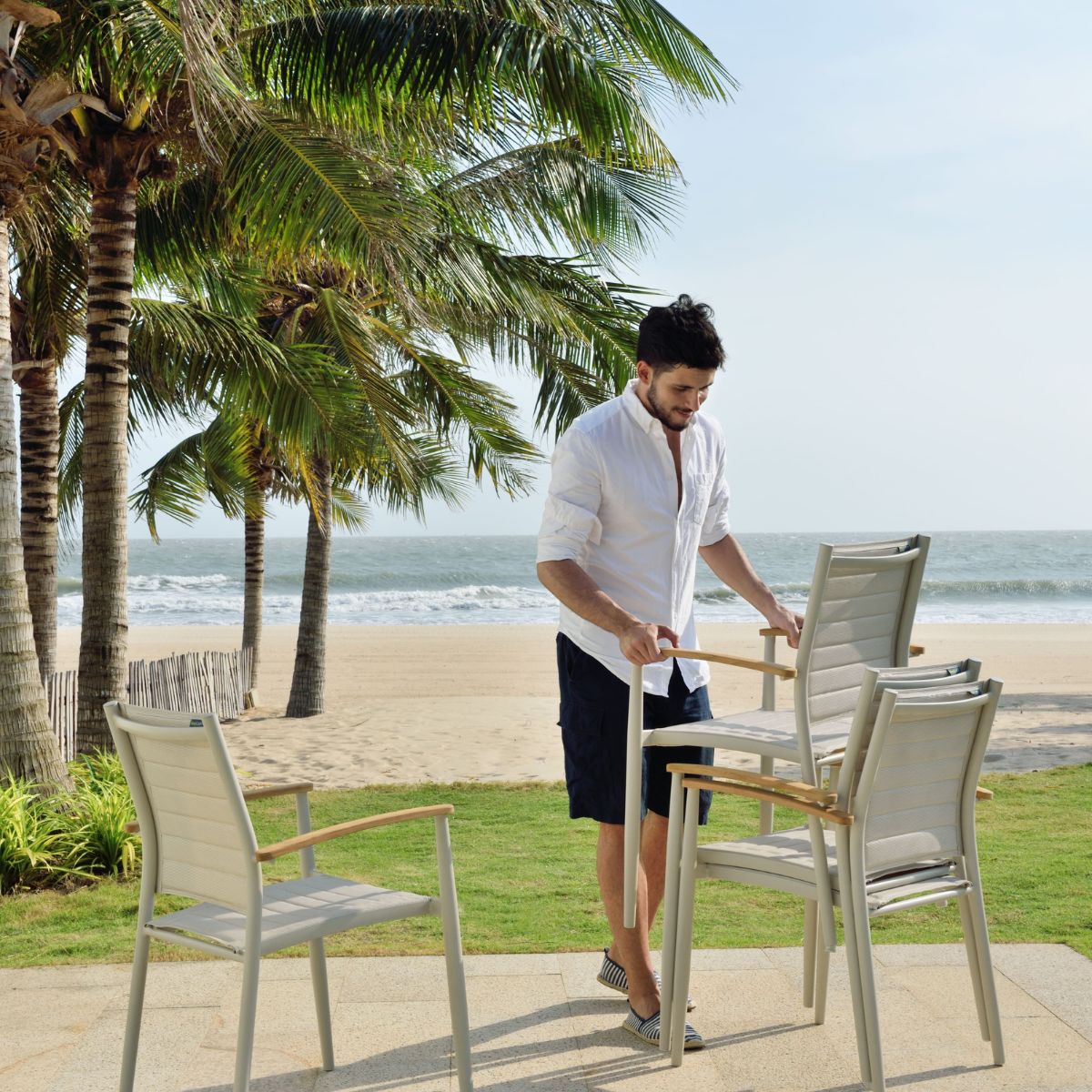 Portals Light Lite 2pc Stacking Armchair by LifestyleGarden US - product image 4 for Resin Society