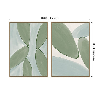 Natural Forms 01 & 02 2 Piece Framed Canvas Wall Art Set by Gabrielly Guedes