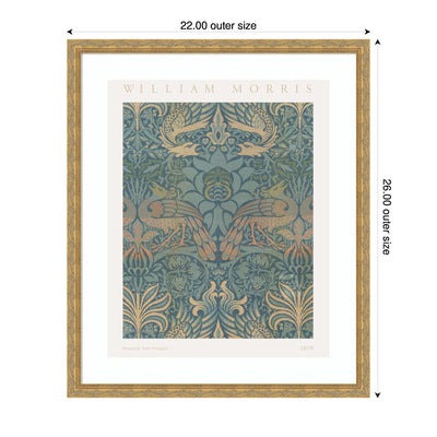 Framed Art Poster William Morris Peacock and Dragon 1878 by The Art Institute of Chicago