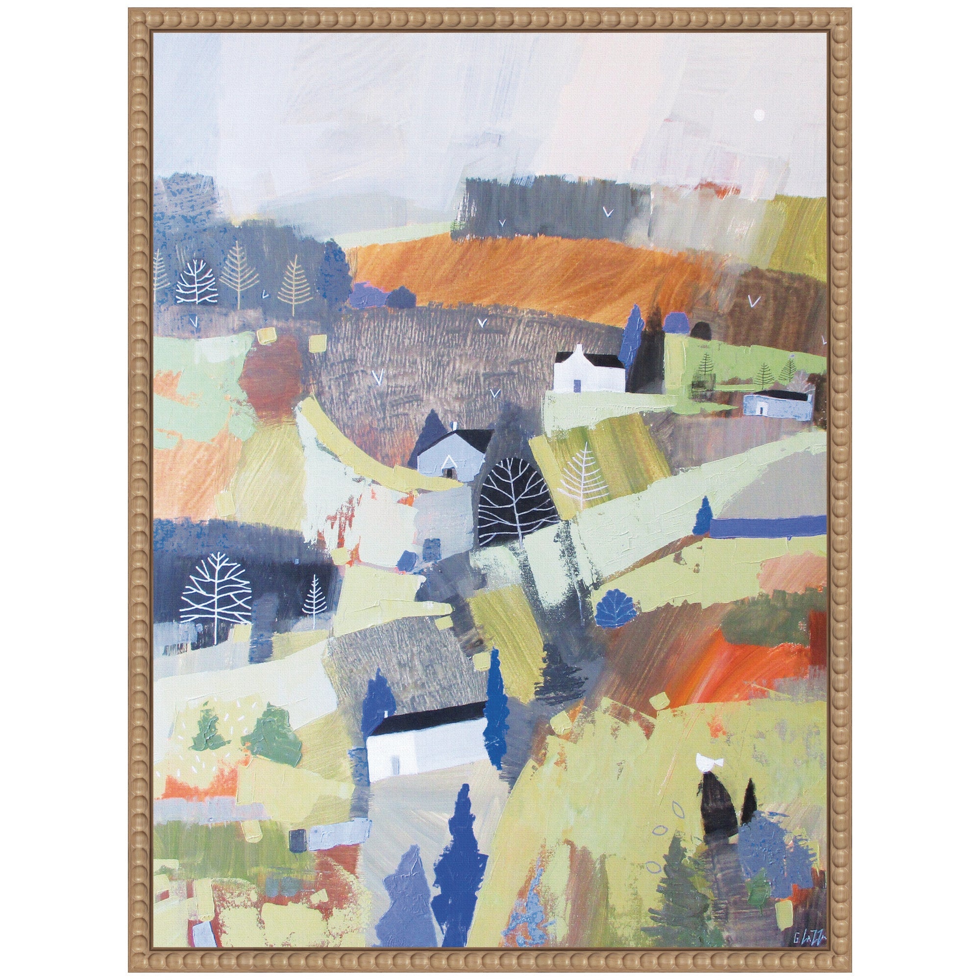 Sylvie Worlds View Framed Canvas by Giuliana Lazzerini