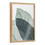 Blake Modern Green Leaf Botanical II Framed Printed Glass by The by kateandlaurel - main product image for Resin Society