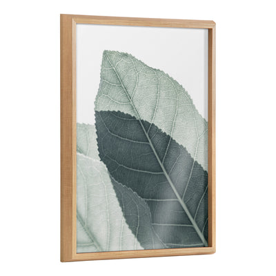 Blake Modern Green Leaf Botanical II Framed Printed Glass by The by kateandlaurel - main product image for Resin Society