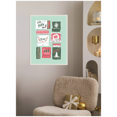 Sylvie Beaded Holiday Matchbooks Framed Canvas by Krissy Mast