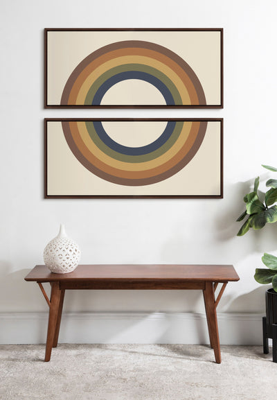 Sylvie Retro Rainbow Framed Canvas by The Creative Bunch Studio by kateandlaurel - product image 7 for Resin Society