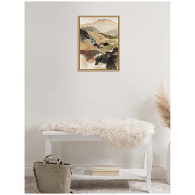 Sylvie Tonal Mountains II Framed Canvas by Amy Lighthall