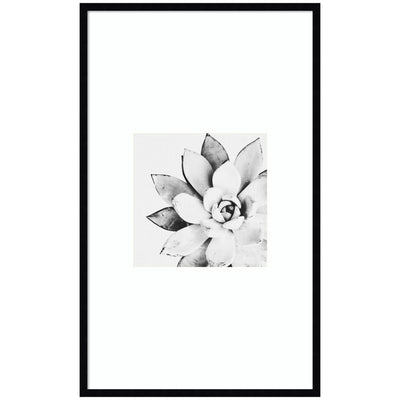 Modern Succulent by Tai Prints framed wall art showing vibrant green succulent in designer moulding