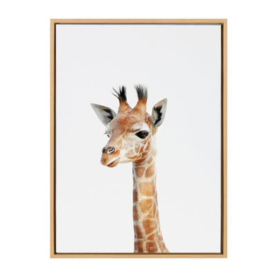 Sylvie Baby Giraffe Framed Canvas by Amy Peterson by kateandlaurel - product image 9 for Resin Society