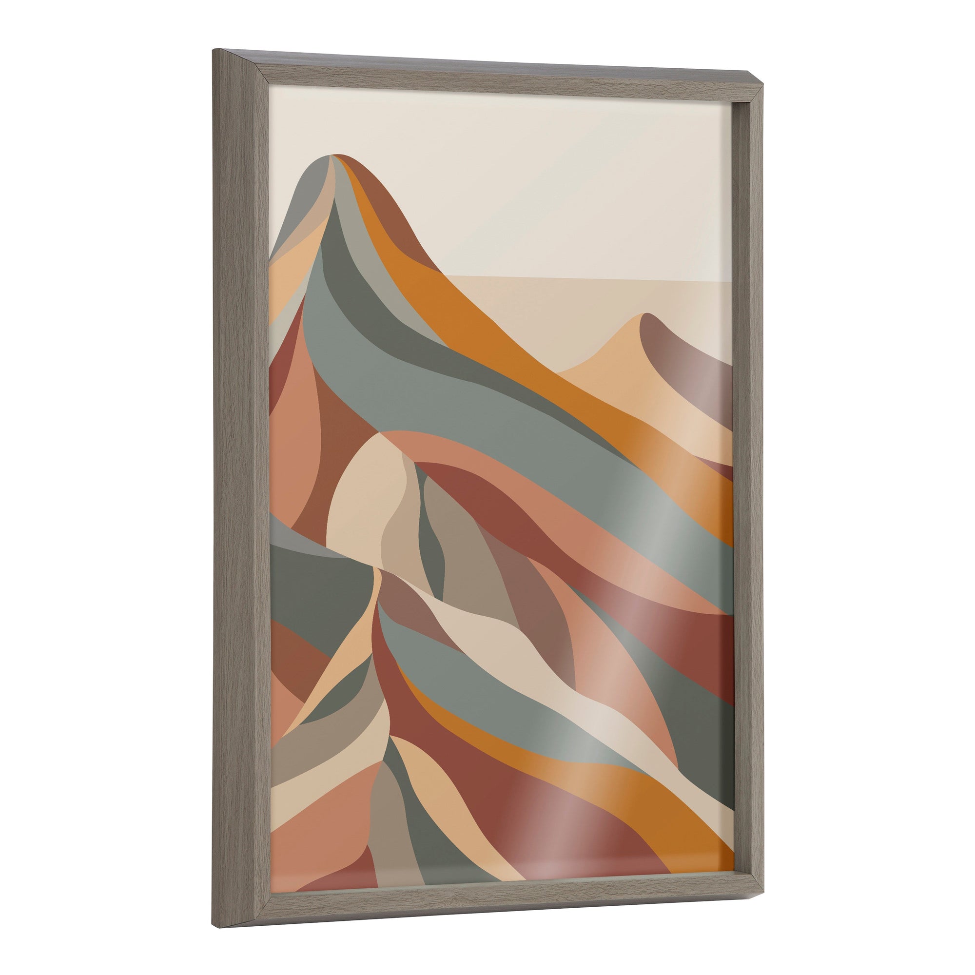 Blake MCM Mountains 1b Framed Printed Glass by kateandlaurel - main product image for Resin Society