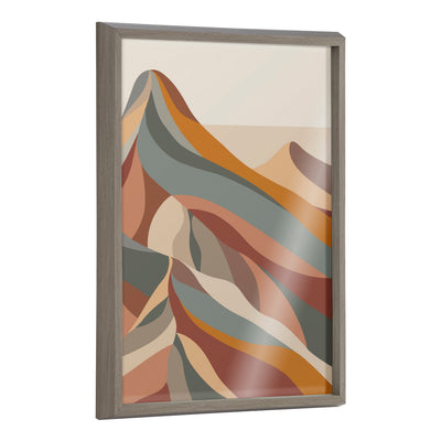 Blake MCM Mountains 1b Framed Printed Glass by kateandlaurel - main product image for Resin Society