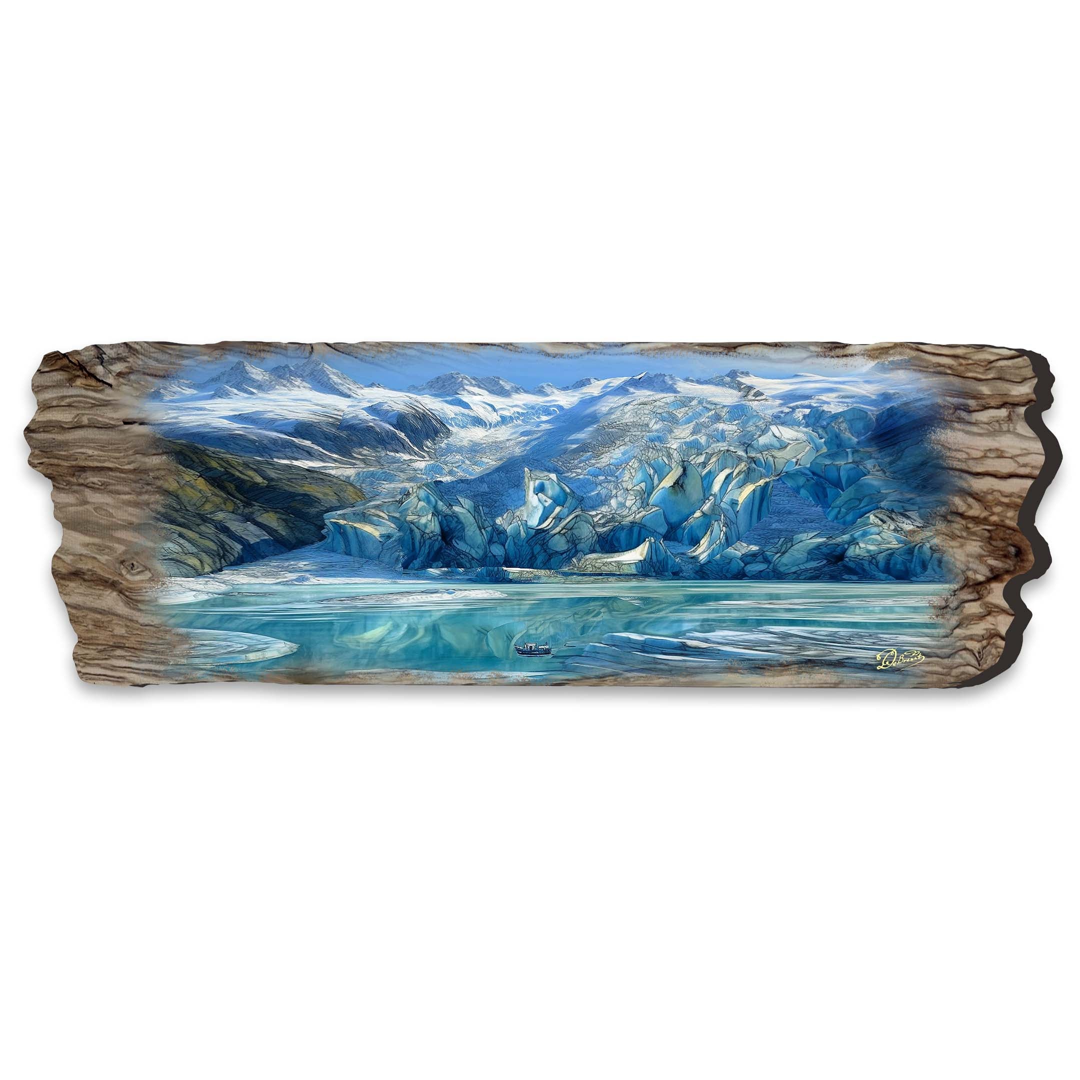 Majestic Glacier Wooden Wall Art by G. DeBrekht Coastal Decor