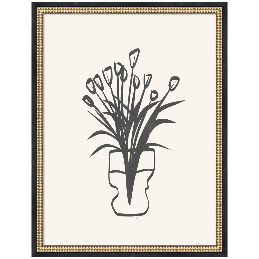 Photograph of Tulips by Gabrielly Guedes framed wall art print in Castellan Black frame with acrylic front