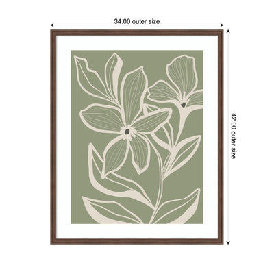 Delicate Flowers with Veins by Nikita Jariwala Framed Wall Art Print