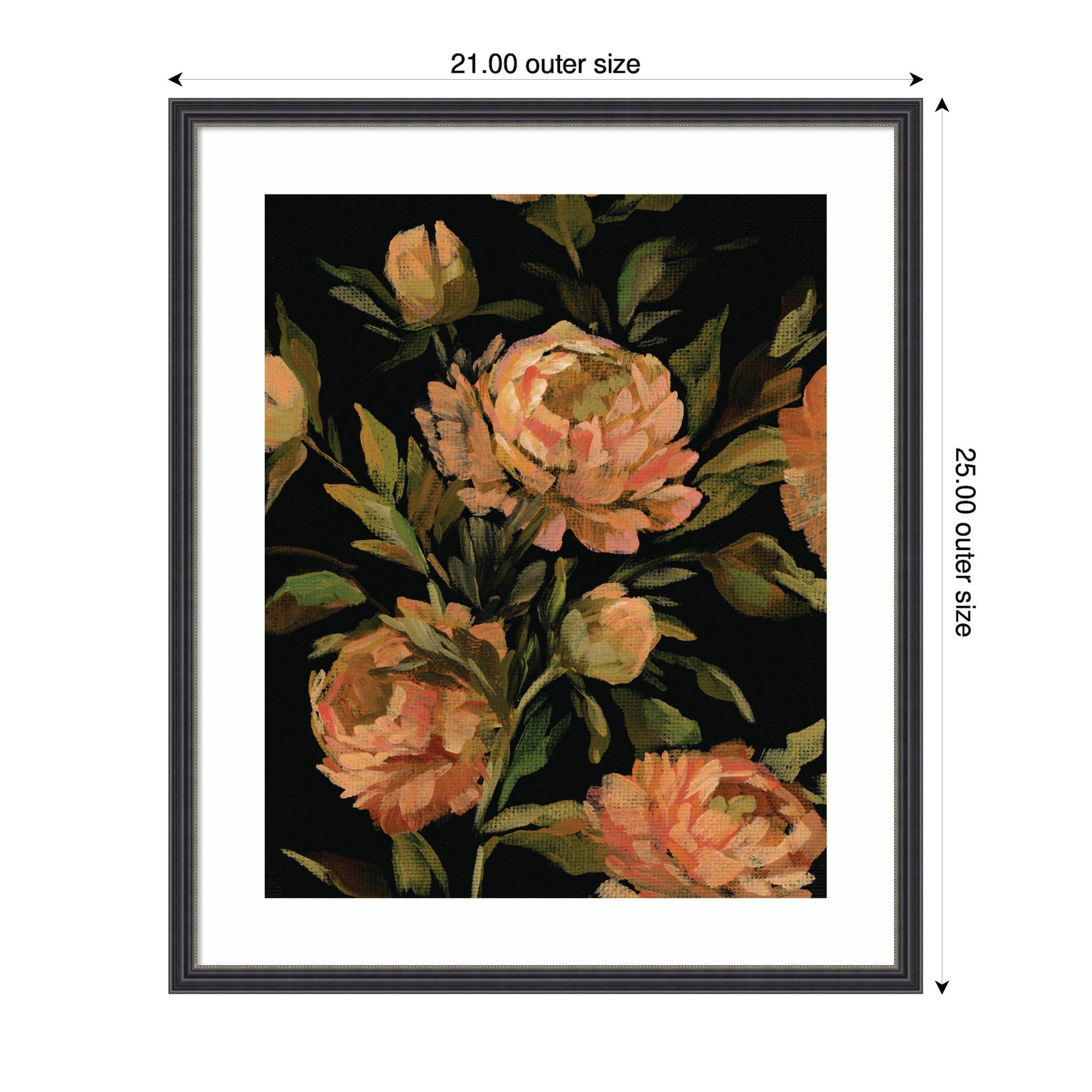 Framed Art Moody Floral 3 by Annie Quigley