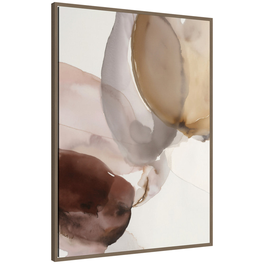 Framed canvas wall art titled Earth Bloom II by Amy Lighthall featuring dark gold abstract elements