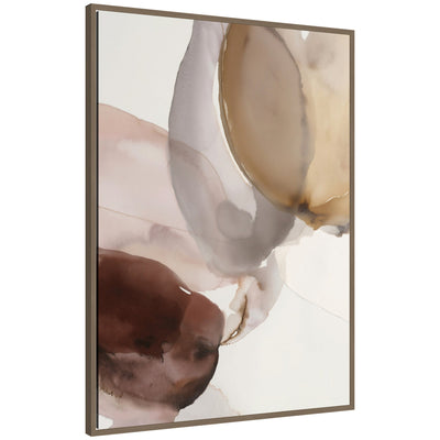 Framed canvas wall art titled Earth Bloom II by Amy Lighthall featuring dark gold abstract elements