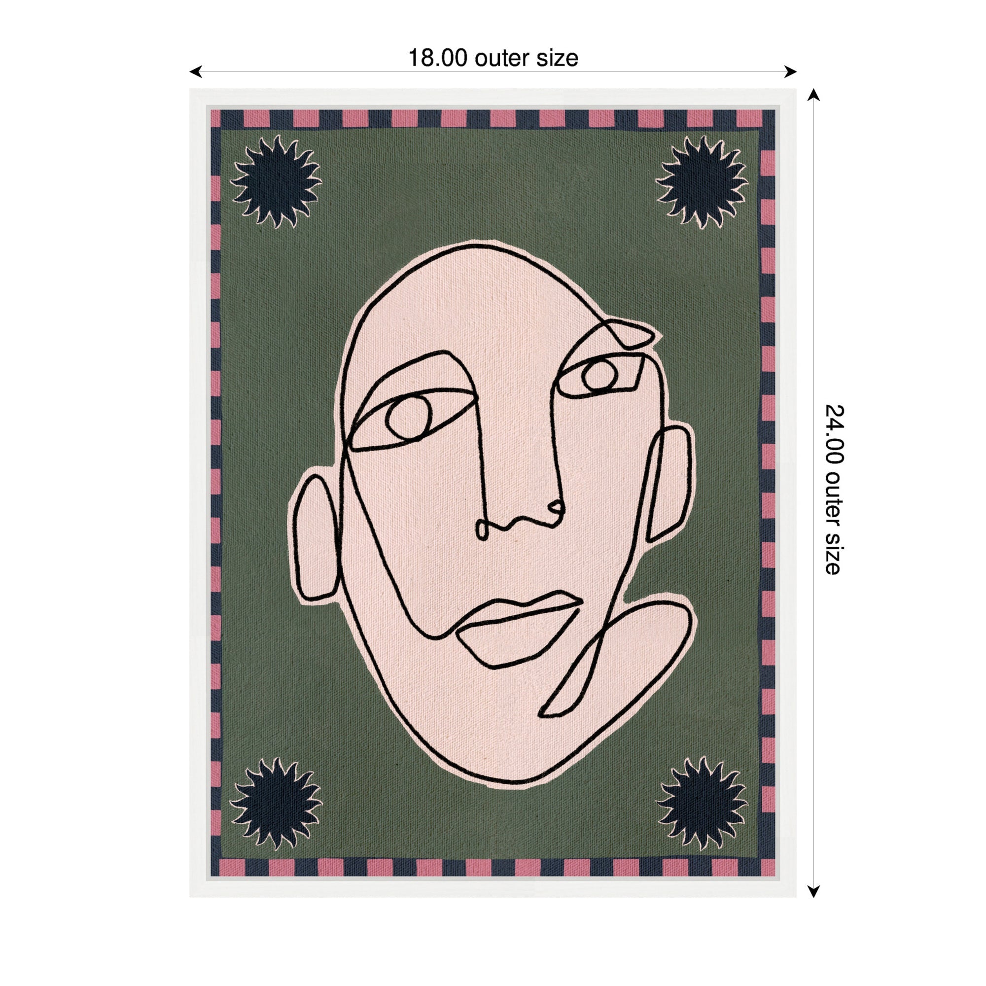 Sylvie Under The Sun 5 Framed Canvas by Shatha Al Dafai