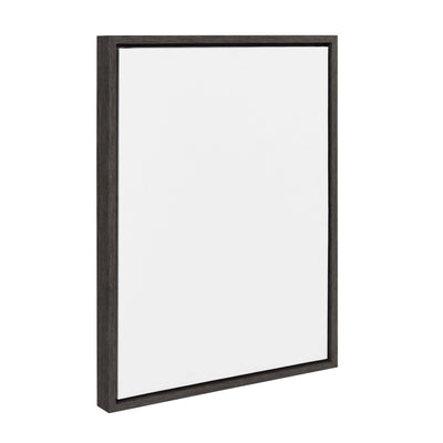 Sylvie Blank Framed Canvas 18x24 with black modern frame on white background