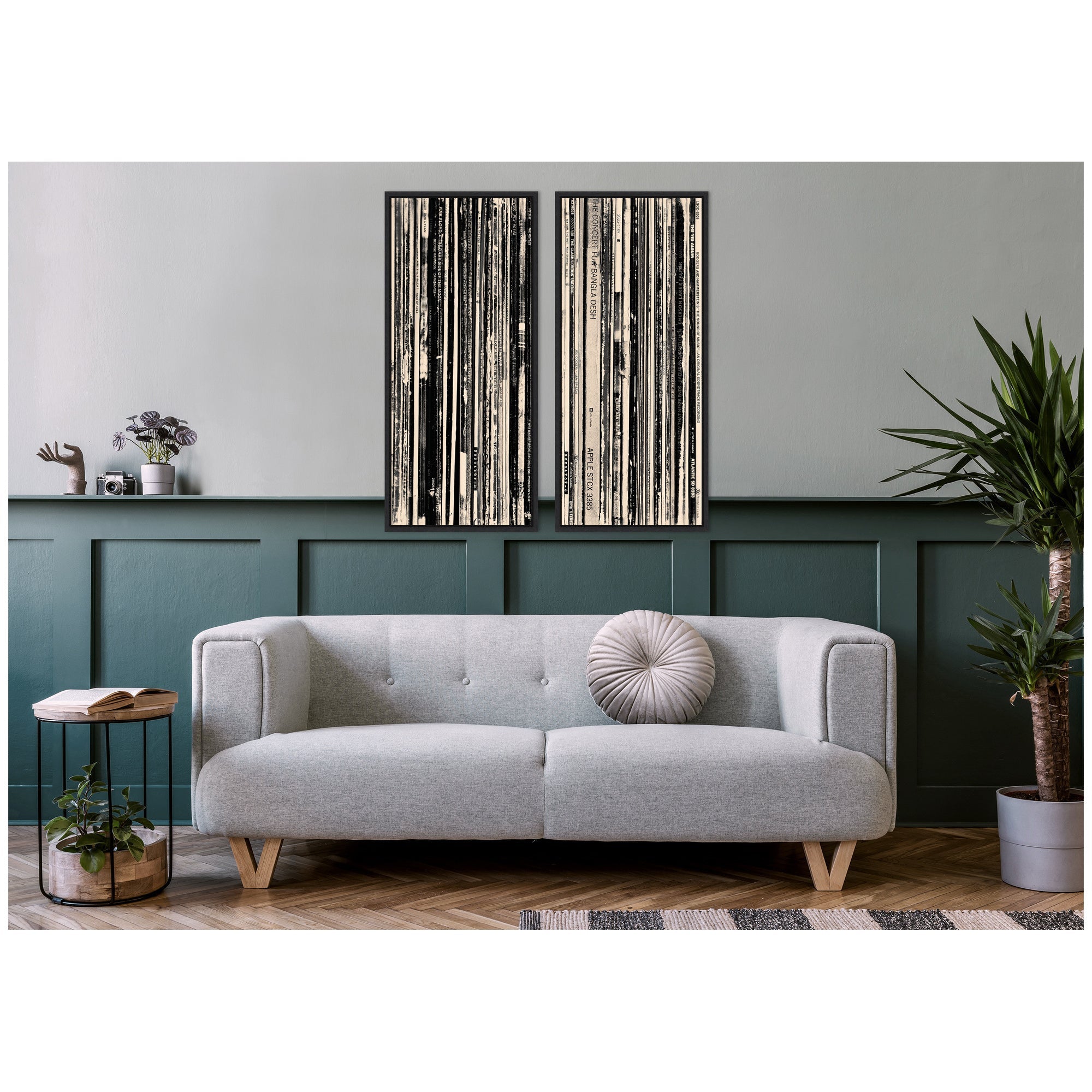 33 RPM Black and White Panel No.
1 & 2 2 Piece Framed Canvas Wall Art Set by Robert Cadloff