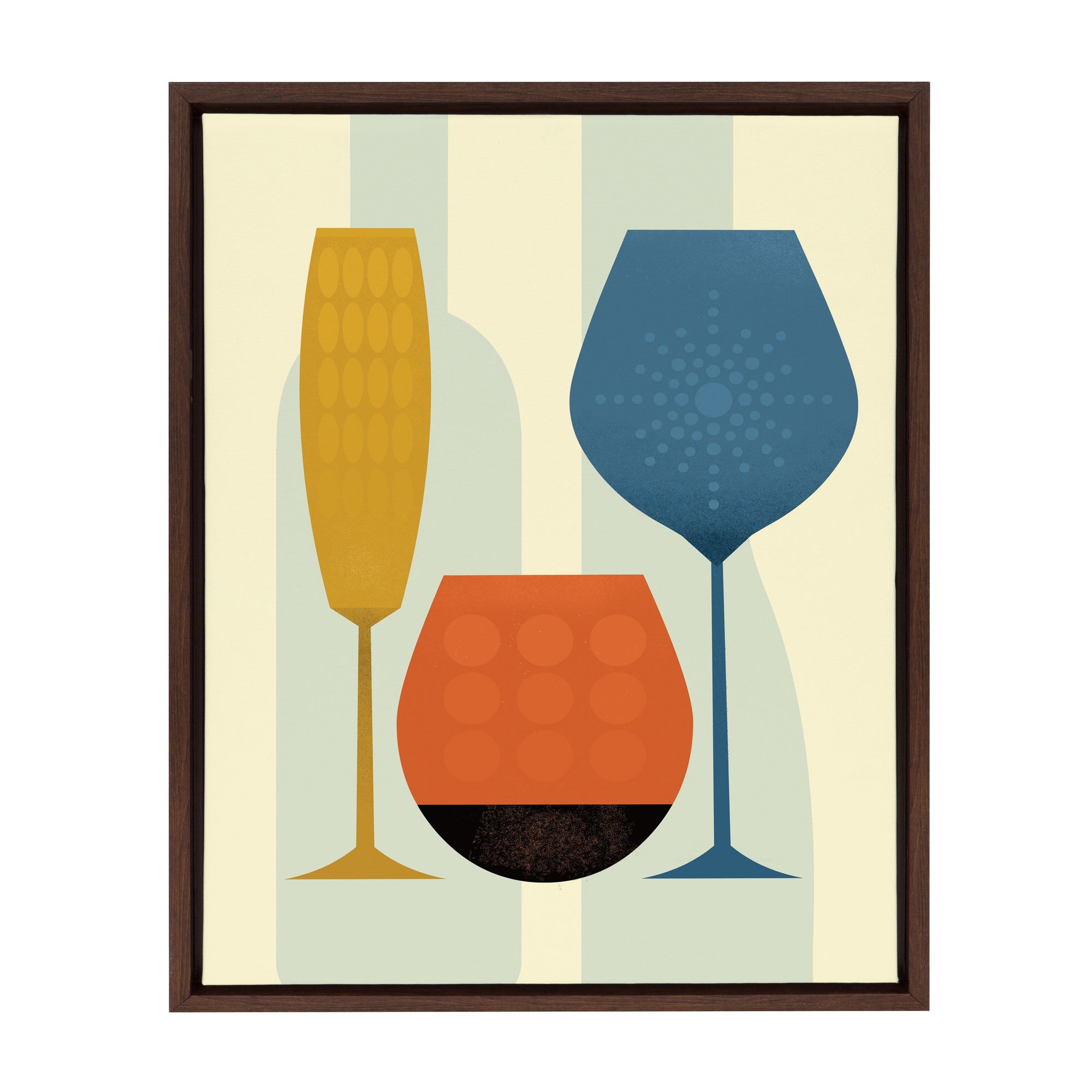 Sylvie Wine Framed Canvas by kateandlaurel - main product image for Resin Society