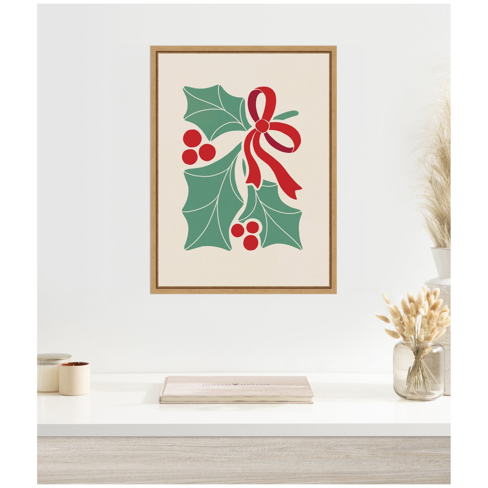 Sylvie Framed Canvas Christmas Icons Prima Set Nouveau Holly by Dominique Vari
