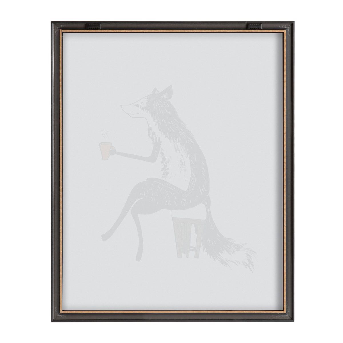 Blake Fox Orange Coffee Cup Framed Printed Glass by Viola Kreczmer by kateandlaurel - product image 4 for Resin Society