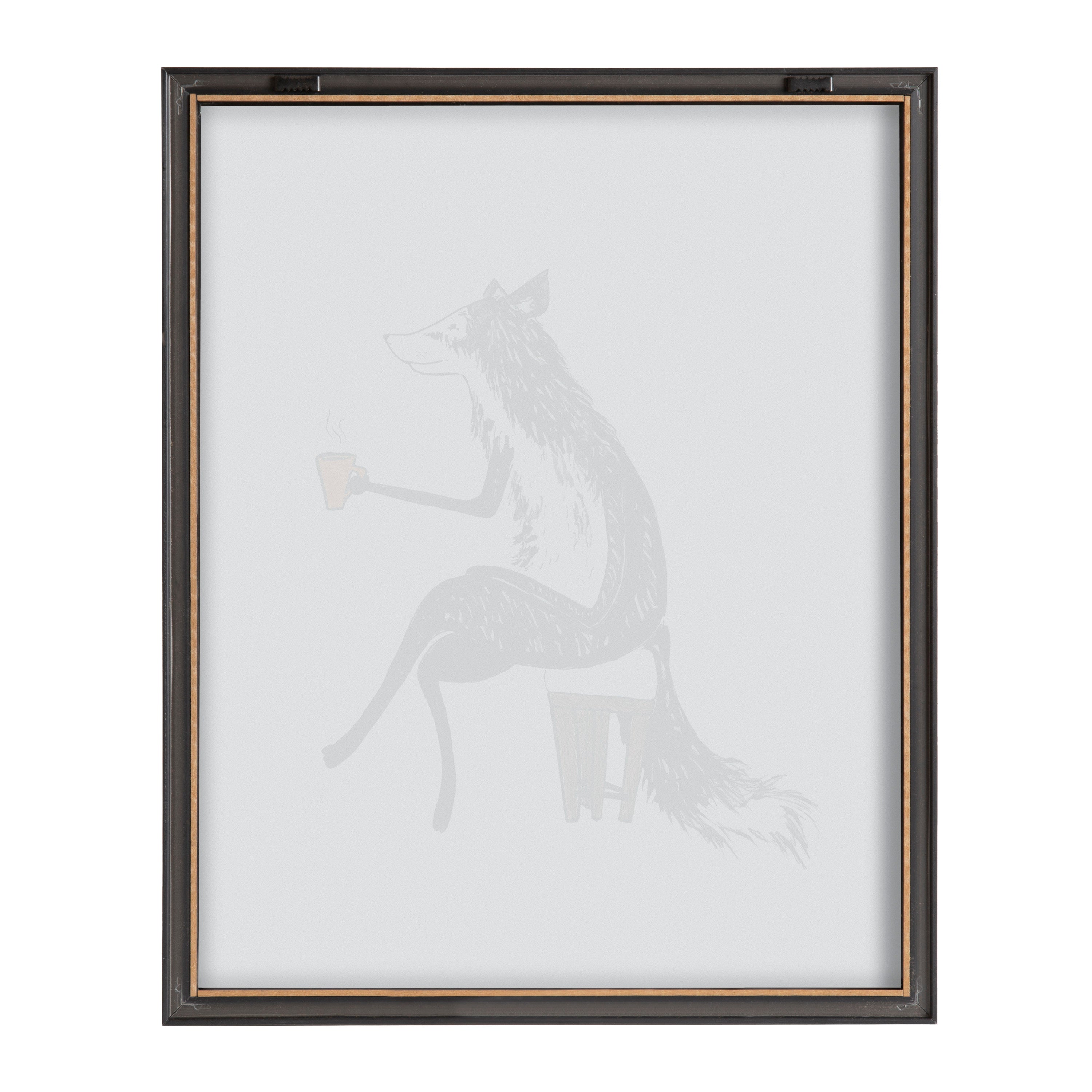Blake Fox Orange Coffee Cup Framed Printed Glass by Viola Kreczmer by kateandlaurel - product image 4 for Resin Society