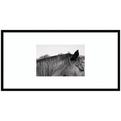 Auburn by Alicia Bock Framed Wall Art Print showing a gallery wall setting with warm toned artwork and a hardwood floor